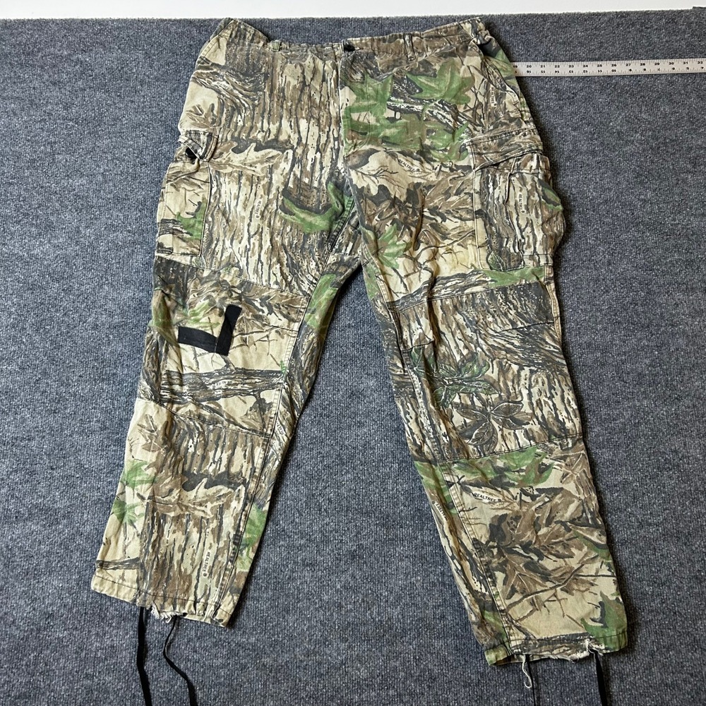 Rattlers Brand Cargo Pants Mens Size XL Realtree Camo Cotton Hunting USA Made